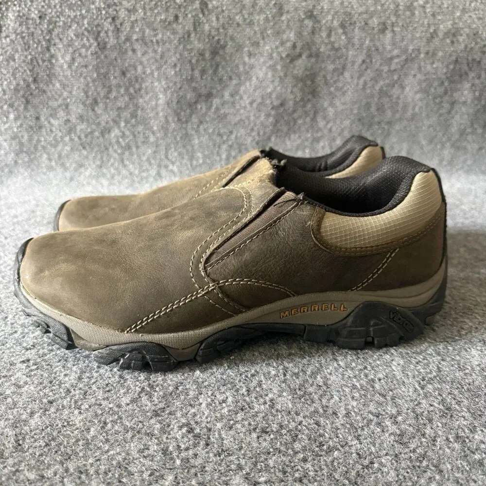 Merrell Jungle Moc Leather Kangaroo Brown Slip On Hiking Shoes Men's 11 Comfort